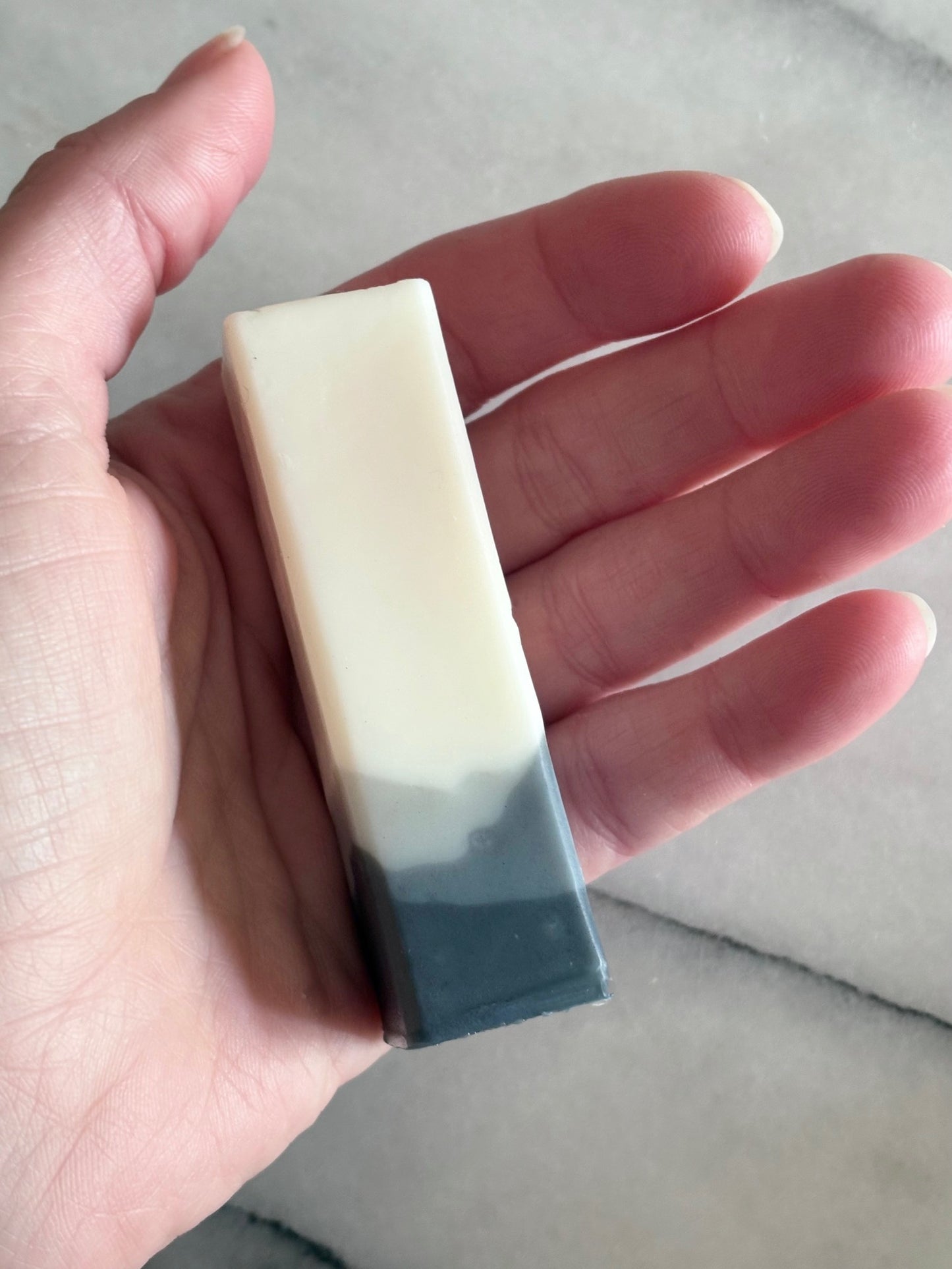 Mini Valley travel-sized handmade soap — mini natural soap bar perfect for sensitive skin with mountain design.