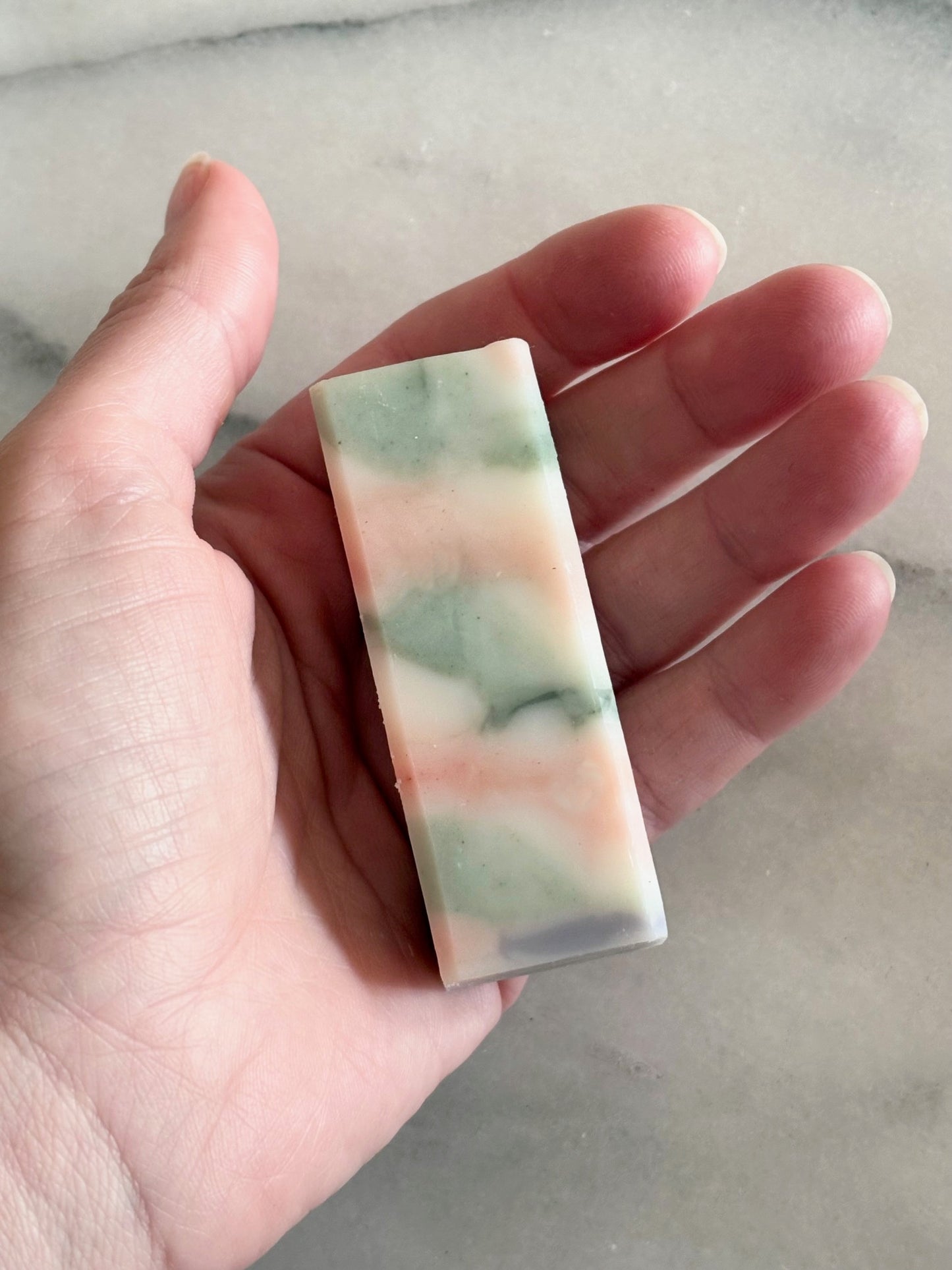 Mini Blossom handmade soap — luxury floral-inspired travel soap bar for mini muckers.