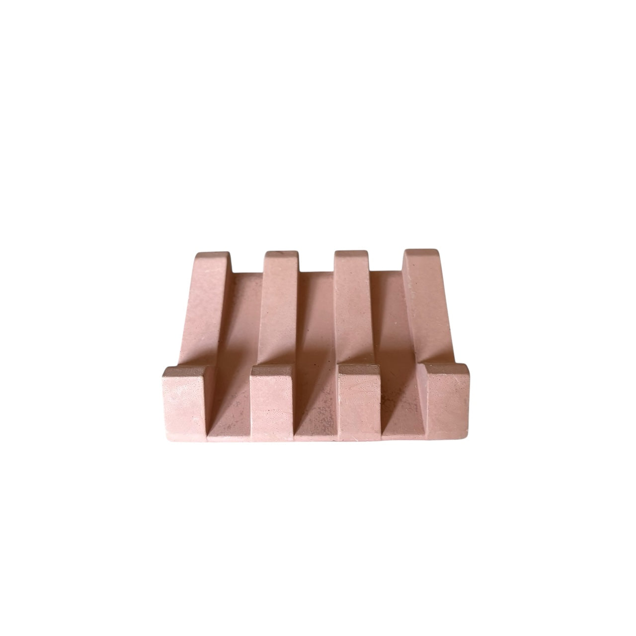 Terracotta, earthy toned soap dish with slotted drainage design for lasting soap care