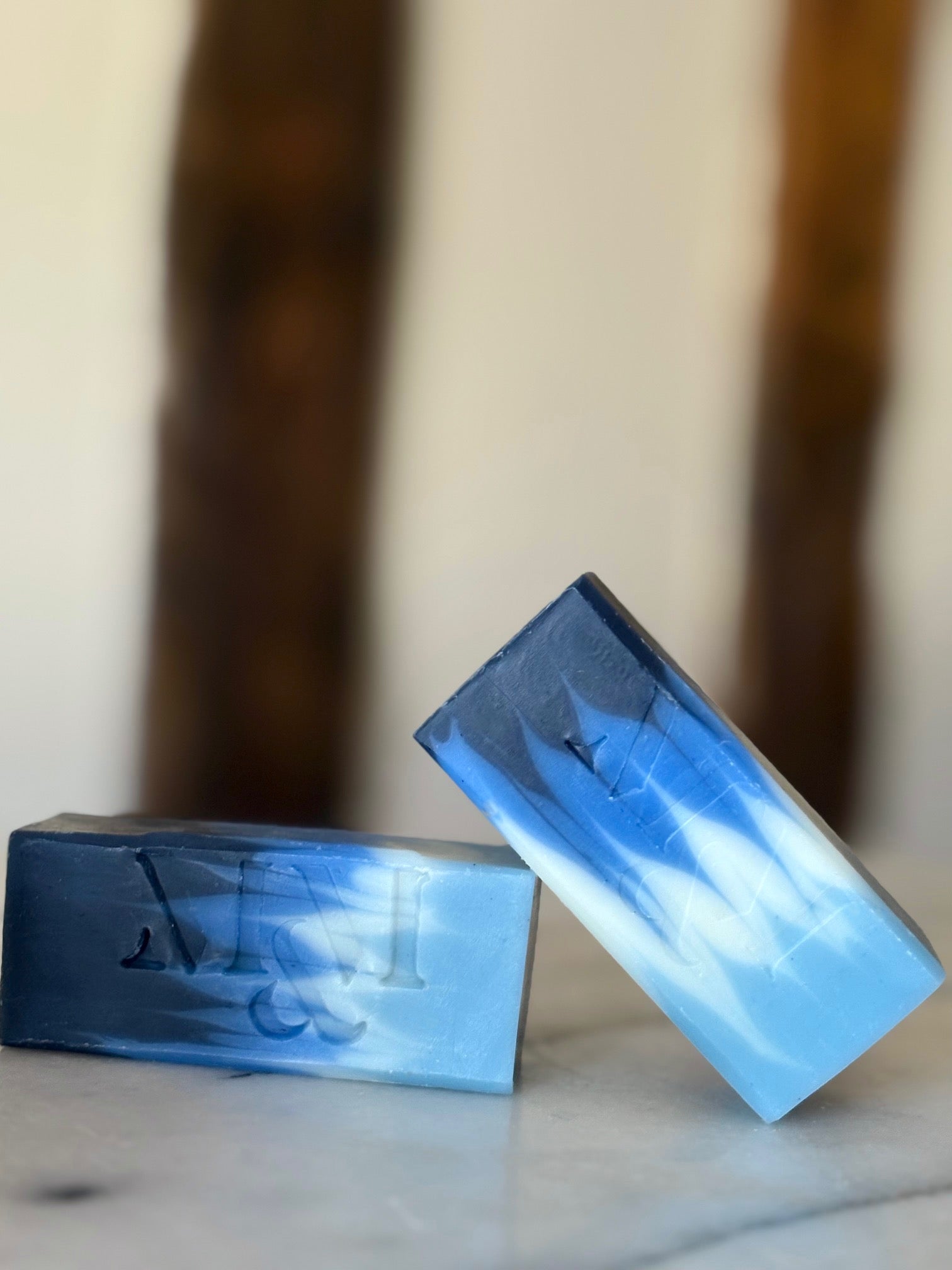 Mini Atlantic mini handmade soap, all natural ingredients ocean-themed luxury soap for travel and gifting.