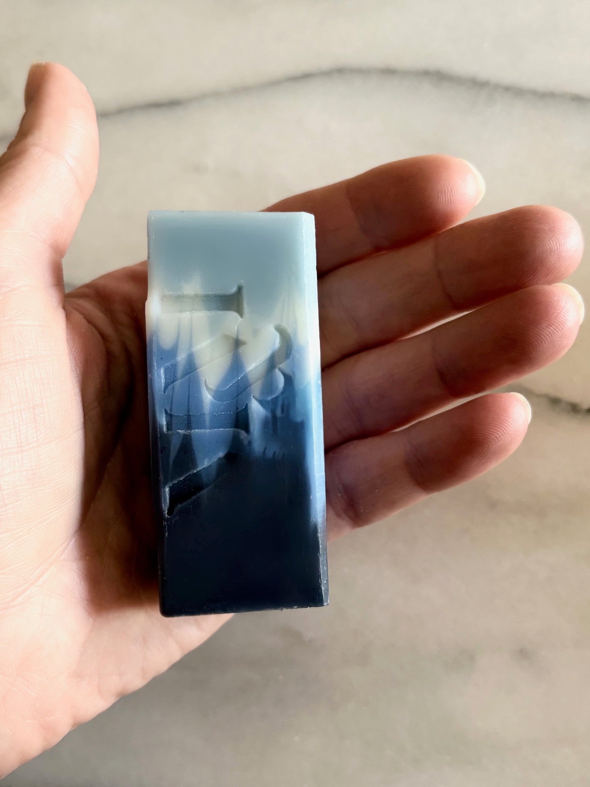 Mini Atlantic mini handmade natural soap — ocean-themed luxury soap for travel and gifting.