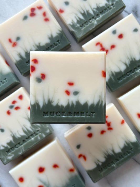 group of poppies soaps